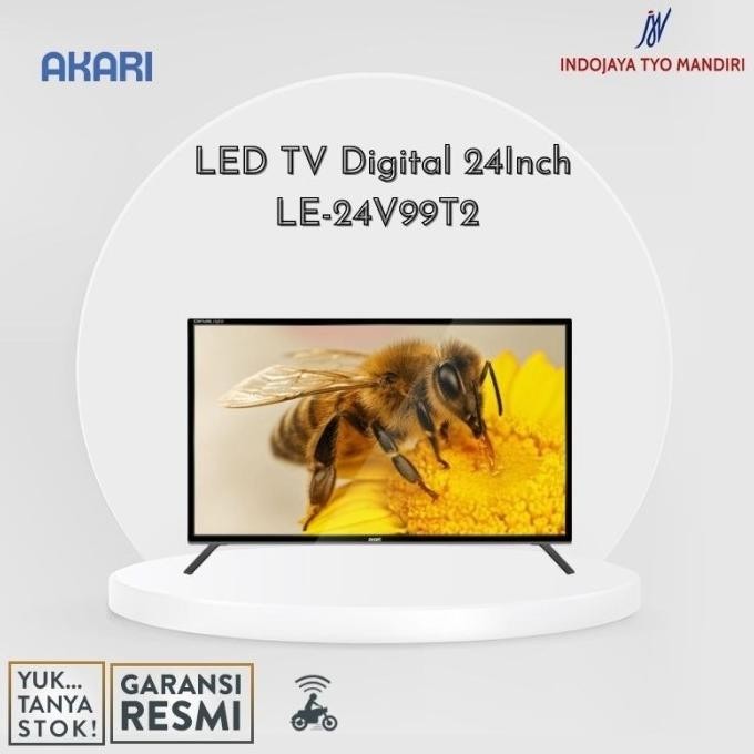 [Ready Stock] Led Tv Akari 24 Inch Le24D53E Layar 24 Inch - Digital Tv Garansi 5 Th