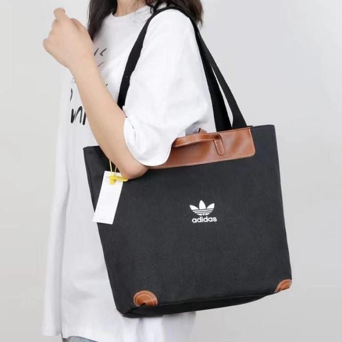 Tas Import Wanita Fashion Tote Bag Kanvas Tas Kuliah Sporty Belanja NS