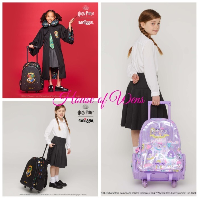 SMIGGLE HARRY POTTER TROLLEY BACKPACK WITH LIGHT UP WHEELS ORIGINAL