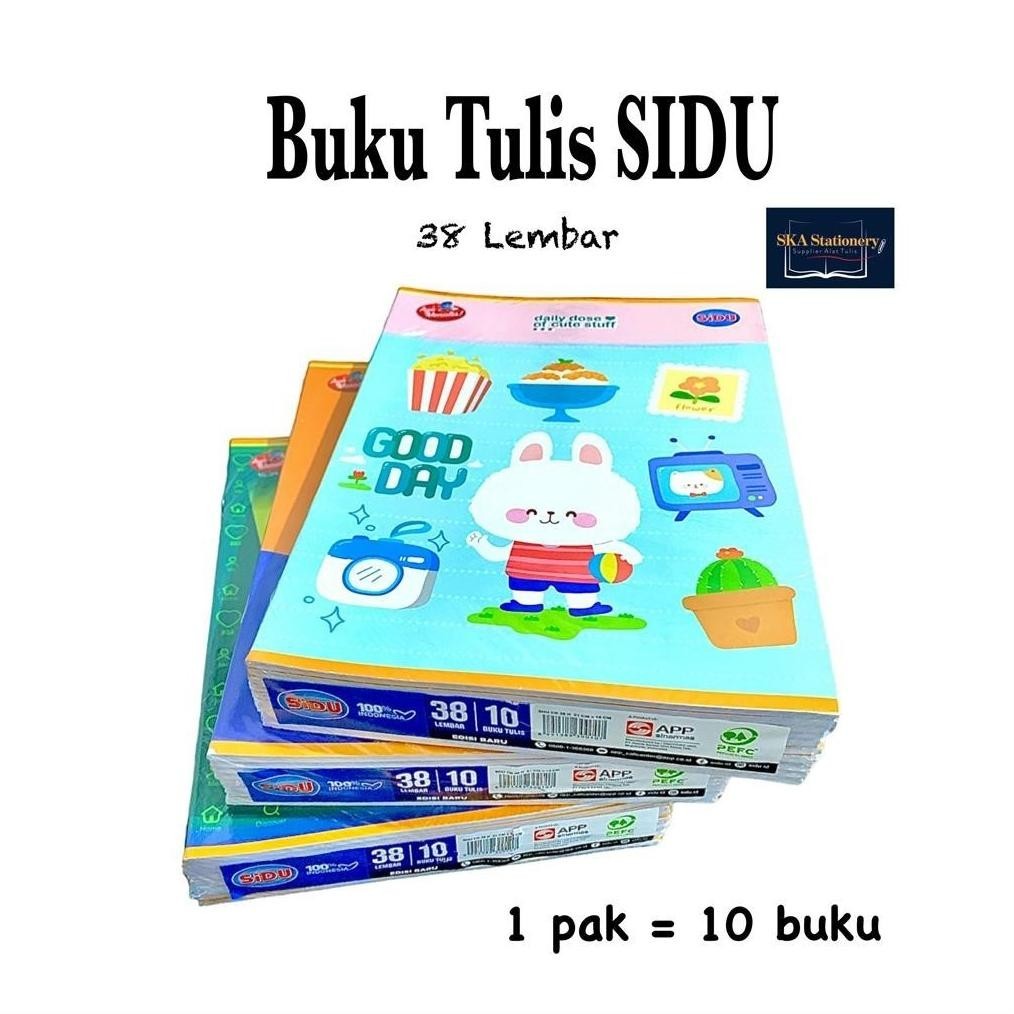 

Berkualitas [10 Pcs] Buku Tulis Garis Sidu 38 Lembar (Pak) Cod