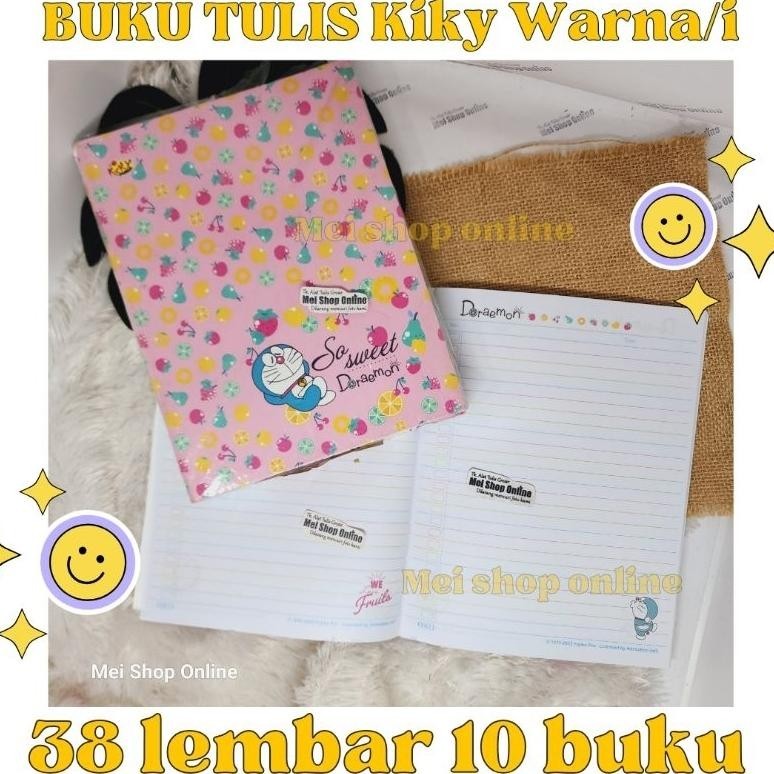Diskon Isi 10 Buku Tulis Kertas Warna Warni Kiky 38 Lembar BisaCod