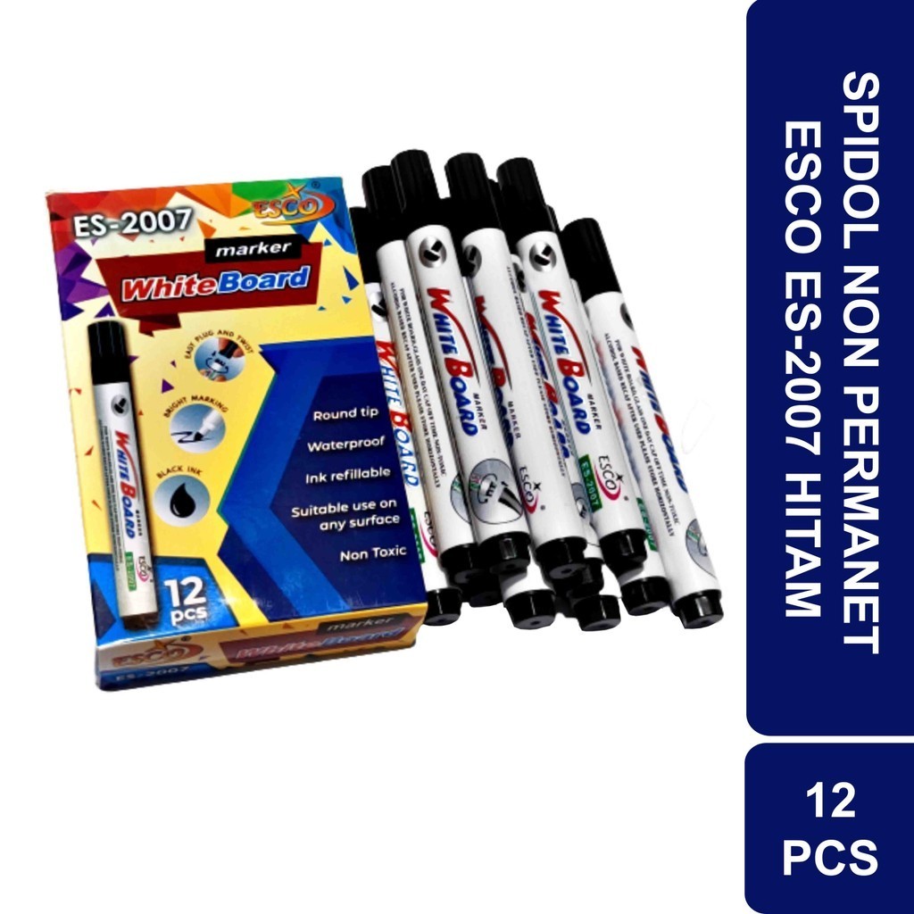

SPIDOL NON PERMANEN - WHITEBOARD MARKER ESCO ES-2007 | 1 LUSIN