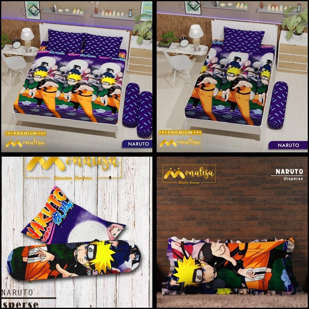 CR - Monalisa - Bisa Sprei ORIGINAL 90/100/120/160/180/200 Small Single Queen Ekstra King Motif Naru