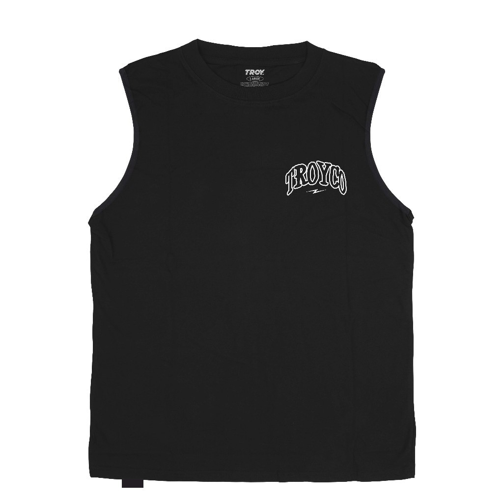 Troy Company Tshirt Singlet Black Fulmine - Kaos Pria Tanpa Lengan Hitam TS 2552