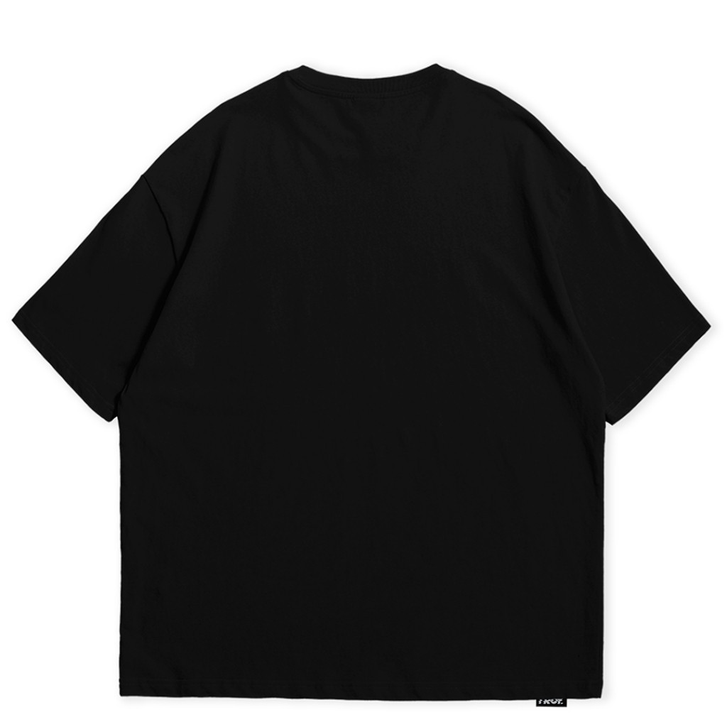 Troy Company Oversize Tshirt Black Just Yourself - Kaos Oversize Hitam Lengan Pendek OVD 2513