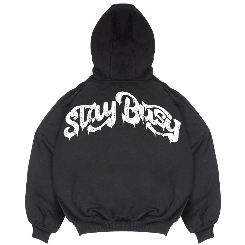 Troy Company Hoodie Boxy Oversize Black Forge - Hoodie Boxy Oversize Hitam HB 2228