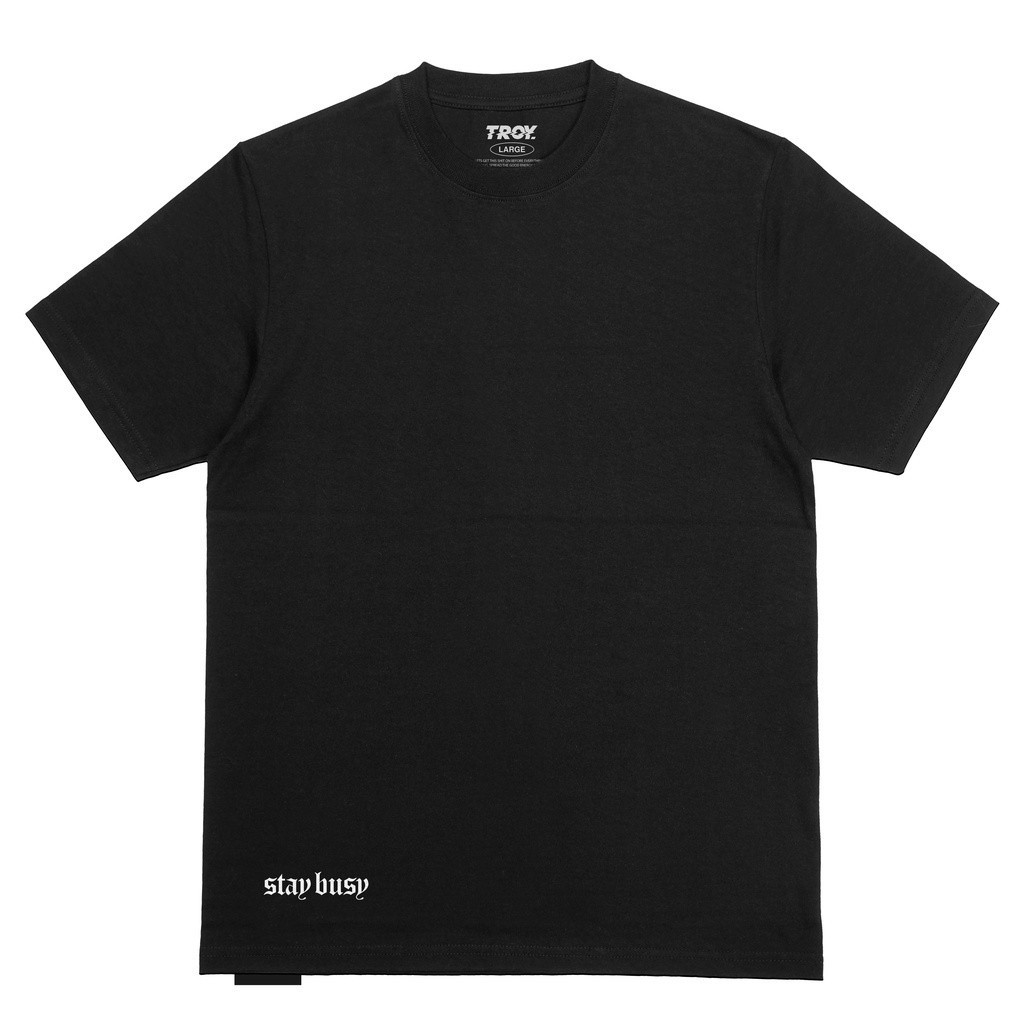 Troy Company Tshirt Black Stay Busy Corner - Kaos Hitam Lengan Pendek MTD 2281