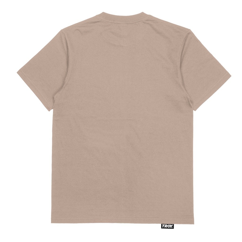 Troy Company Tshirt Brown Latte Peace Sign - Kaos Lengan Pendek Kaos Coklat Latte MTD 2279