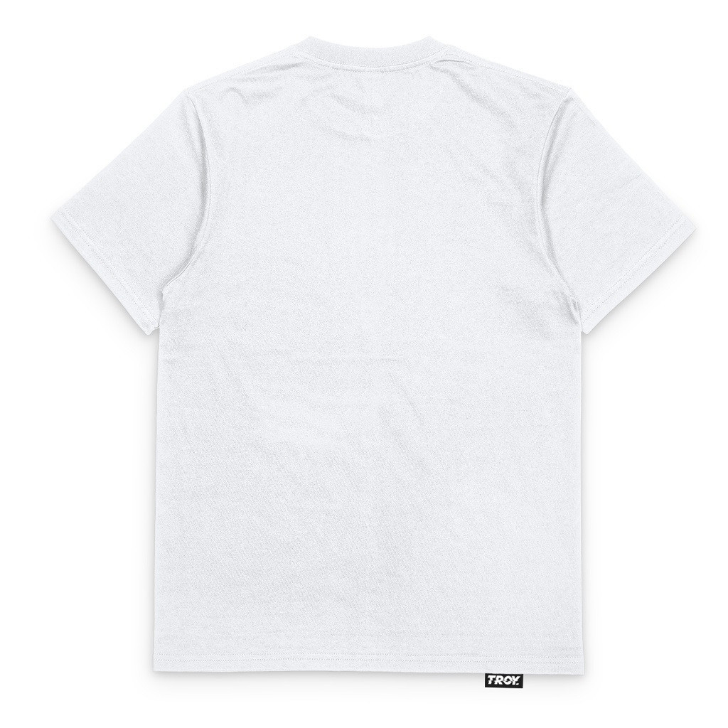 Troy Company Kaos Pria Lengan Pendek Putih - Wolf Sketch Tshirt White MTD 2161