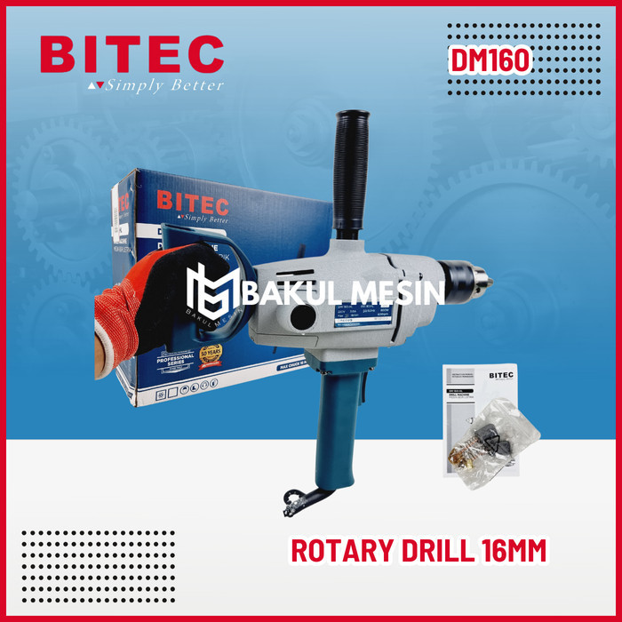 Heavy Duty Bitec Dm160 Mesin Bor Tangan 16Mm Kayu Besi