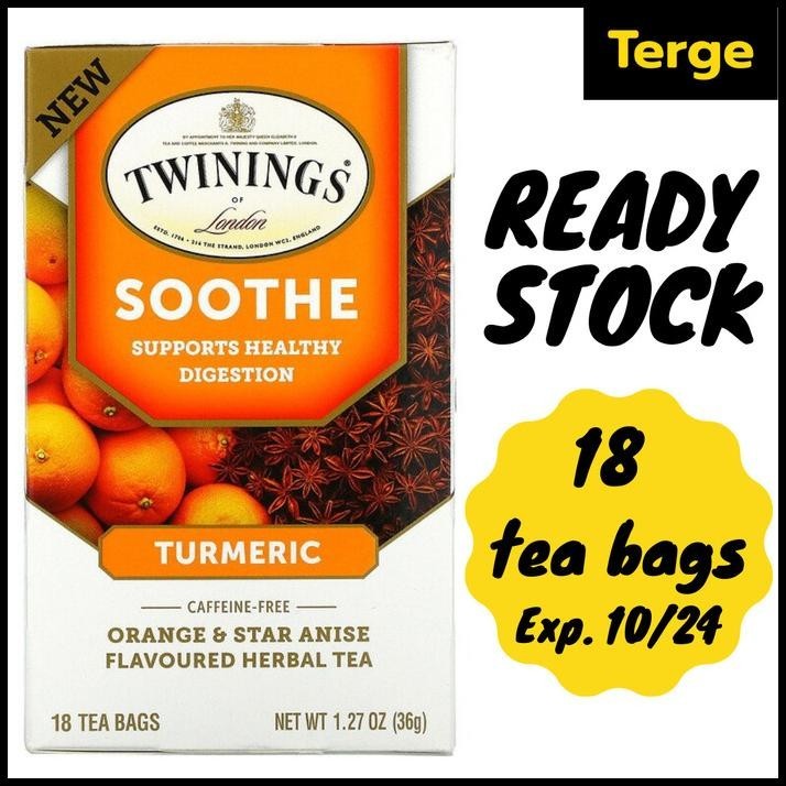 

Teh Twinings Support Unwind Soothe Comfort Herbal Tea 18 Tea Bags
