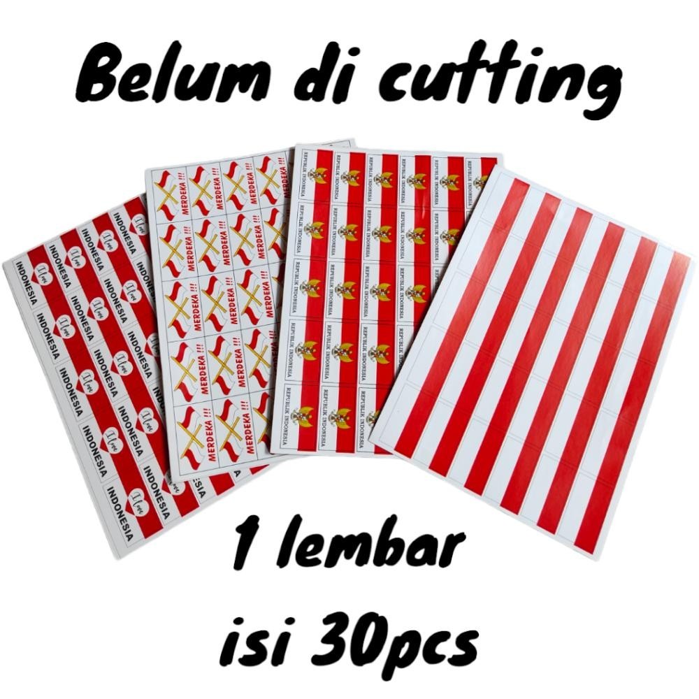 

''Terlaris" (Isi 30Pcs) Stiker Pipi / Stiker Merah Putih / Stiker Bendera Tempelan Hut Ri 17 Agustus Murah