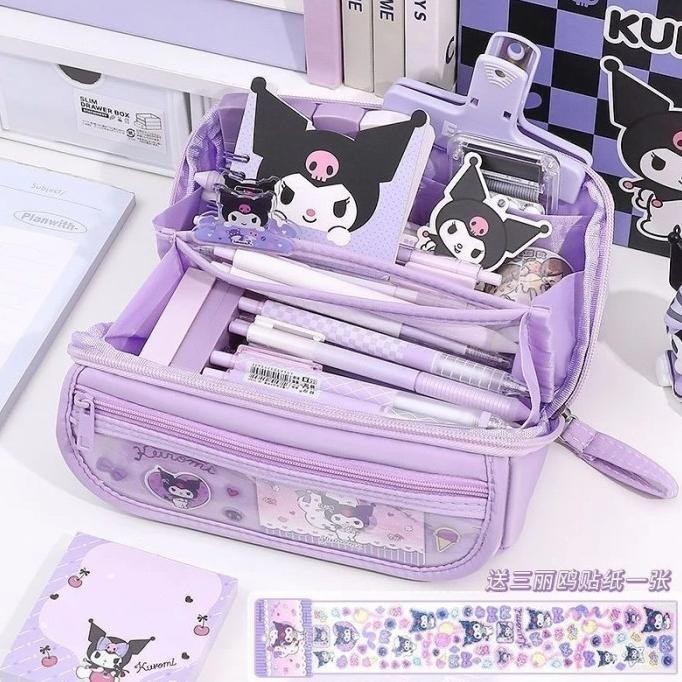 

Sanrio Tempat Pensil Cinnamoroll Baru Anime My Melody Kuromi Penyimpan