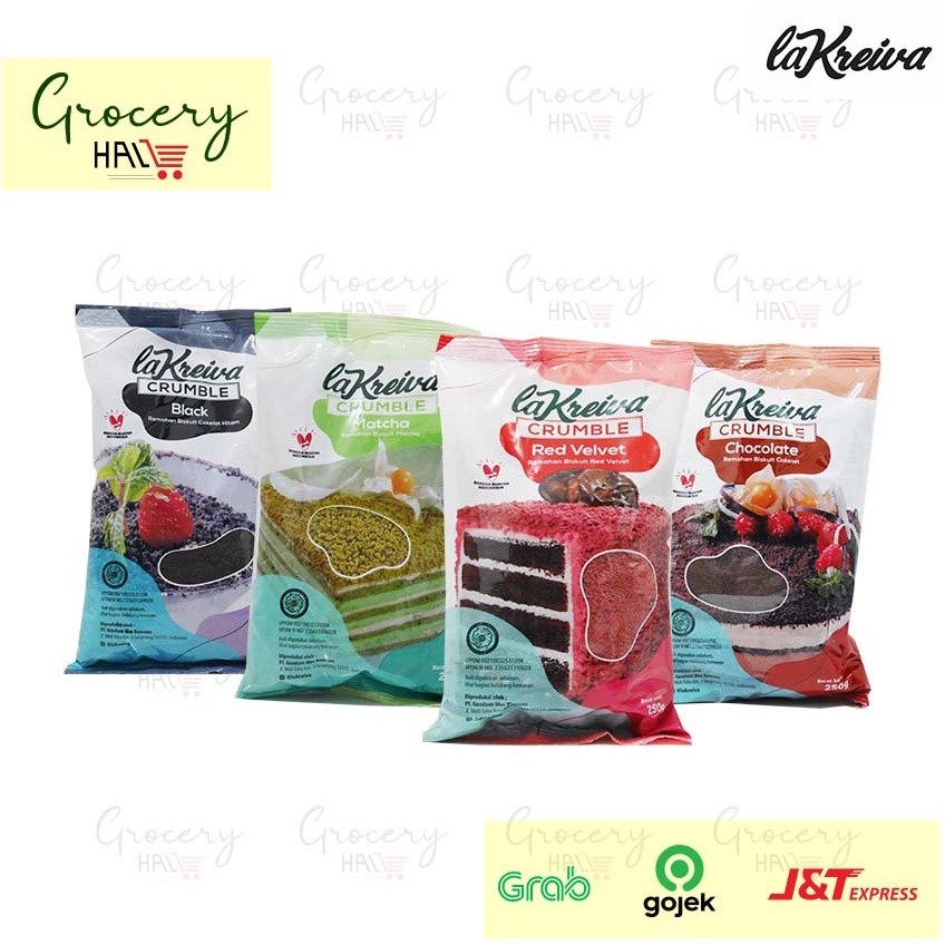 

LA KREIVA CRUMBLE - REMAHAN BISKUIT ANEKA RASA 250 GRAM ( RED VELVET / MATCHA / BLACK / CHOCOLATE )
