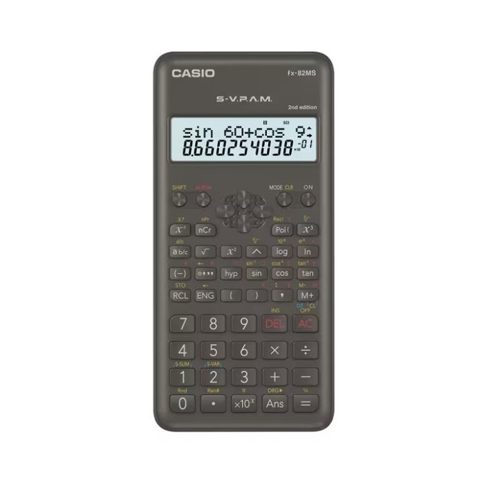 

KALKULATOR SEKOLAH/KULIAH SCIENTIFIX CASIO FX-82MS 2ND EDITION