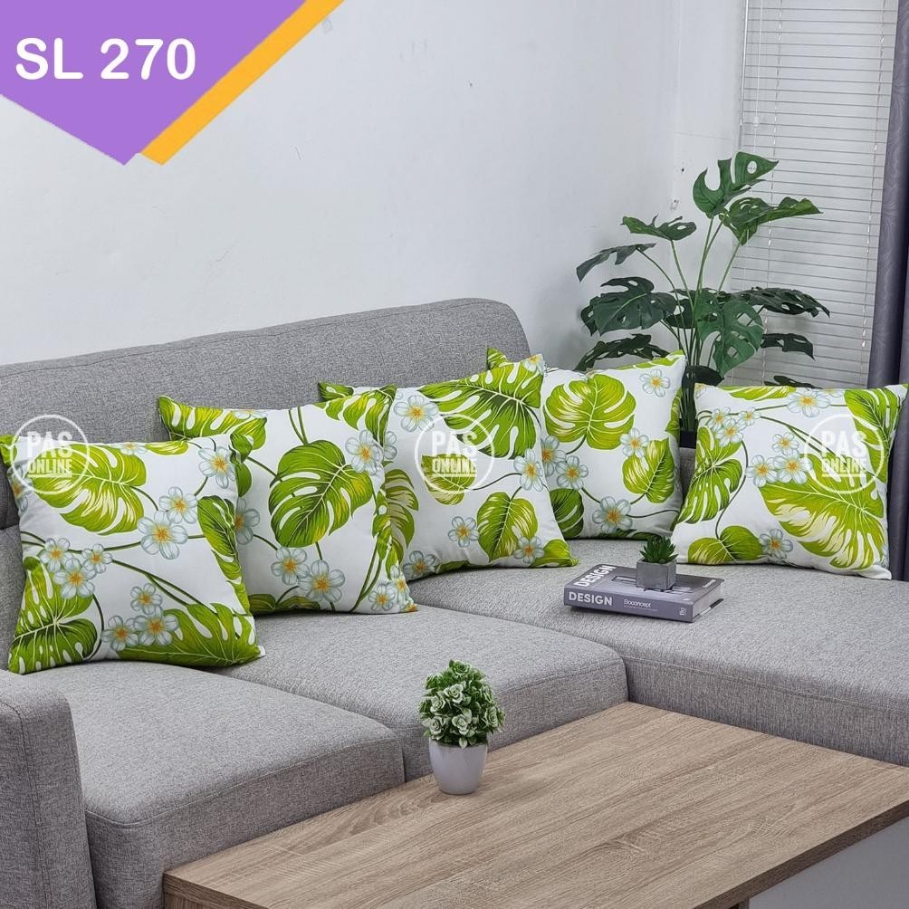(PROMO) SET SARUNG BANTAL SOFA 45x45 ( 5 PCS SARUNG )