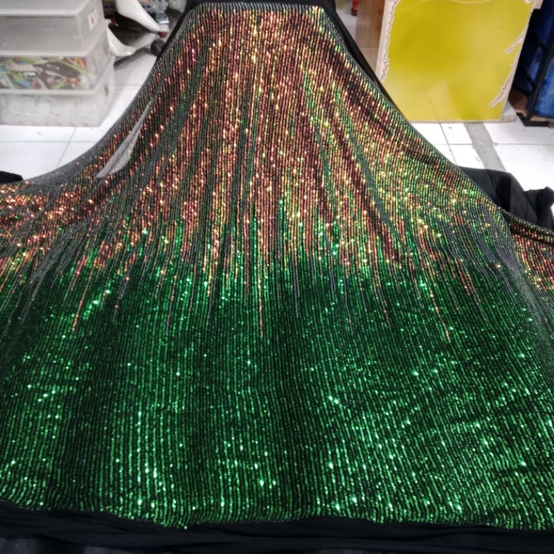 BAHAN/KAIN TILLE SEQUIN GRADASI