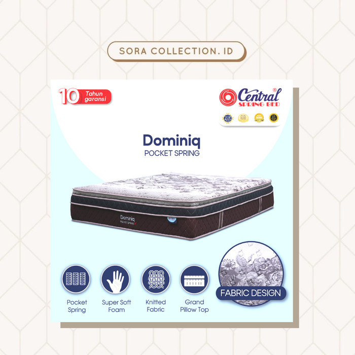 Central Springbed Dominiq Pocket Ukuran 180X200 ( Hanya Kasur )