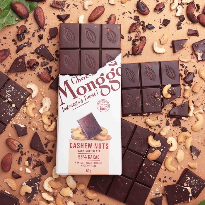 

Ready Chocolate Monggo Volcanic Salt & Dark Chocolate 80g Coklat Murni