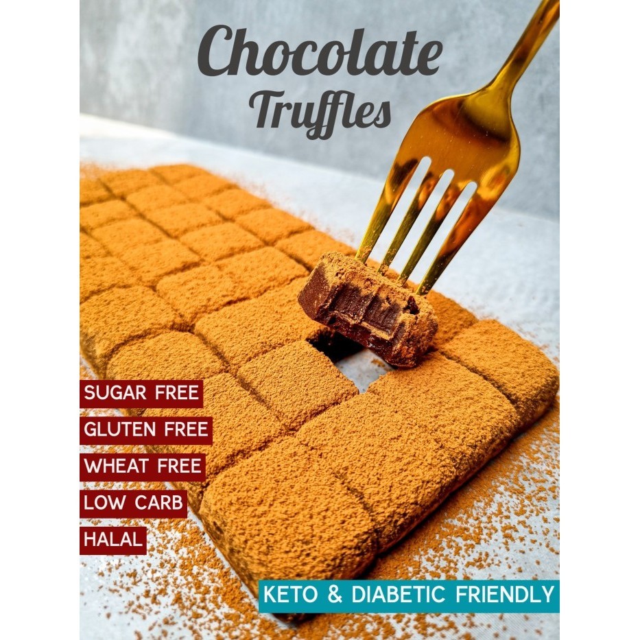 

Ready Chocolate Truffles - Sugar Free, Gluten Free, Diet, Coklat Keto