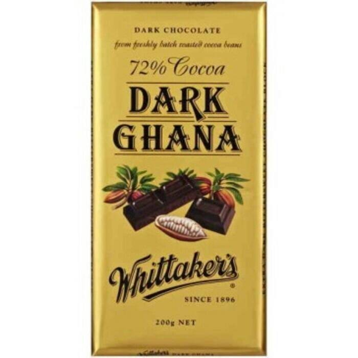 Ready New Zealand Whittaker's Dark Ghana Chocolate Block Whittakers