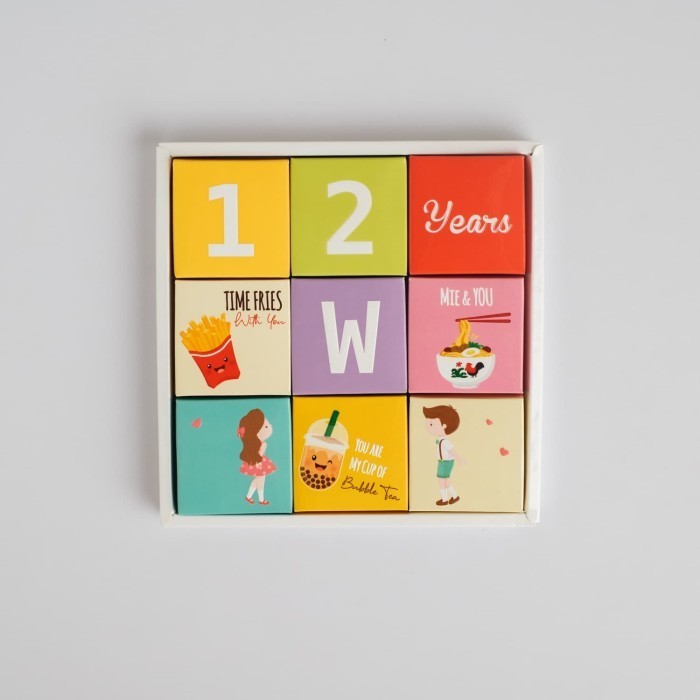 

Ready Kado Coklat Anniversary Box 9pcs- Letter Box Chocolate - Kado Pacar