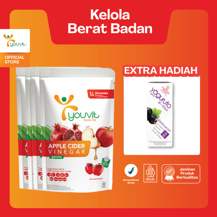 

Sale Apple Cider Vinegar Gummy Untuk Kelola Berat Badan Youvit Acv 28 Hari Dengan Apel, Ekstrak
