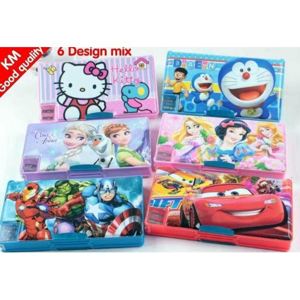 

kotak pensil magnet besar frozen / princess / doraemon / hello kitty /