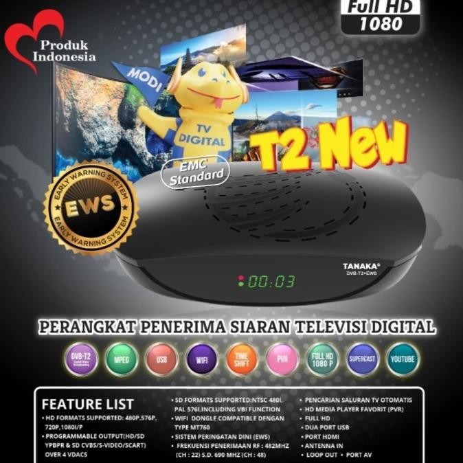 STB DVB SET TOP BOX TV DIGITAL TANAKA T2 NEW- PAKET 1 2 3 4
