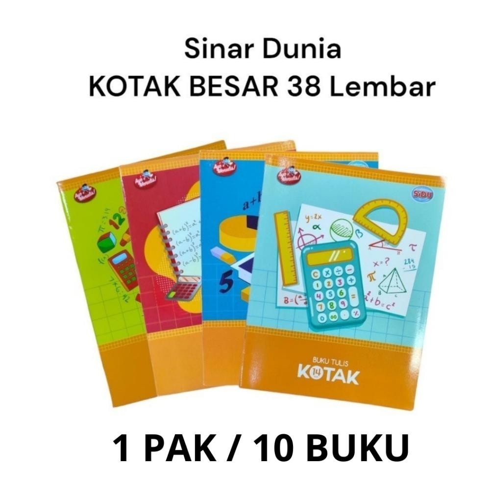 

Murah Sidu Buku Kotak Besar 14Mm 38 Lembar - 1 Pak Isi 10 Buku Promo