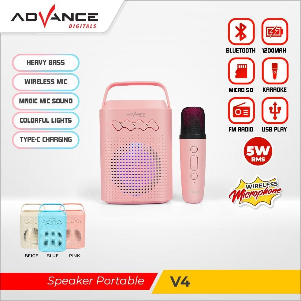 Premium Gratis Ongkir+CodAdvance Speaker Bluetooth Karaoke Portable Microphone Karaoke Speaker Mic B