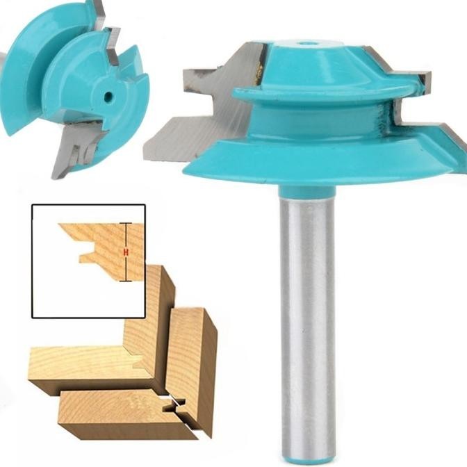 Mata Profil Sambungan Siku Lock Miter Router Bit 45 Degree 38mm