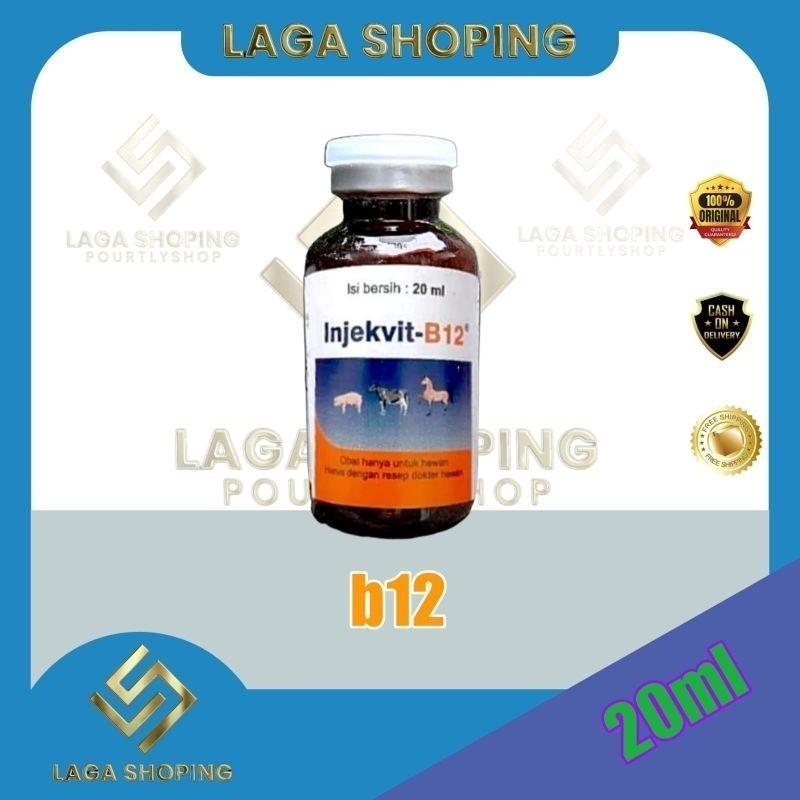 b12 20 ml tanpa alat suntik multi vitamin plus b12 ayam tarung burung merpati bebek by medion Lampam