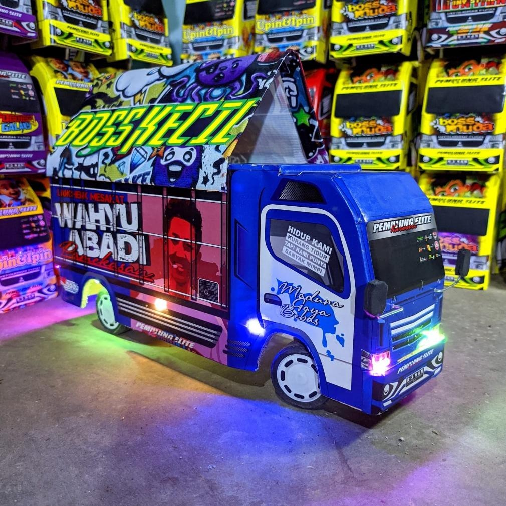 Promo Miniatur Truk Oleng Full Lampu Terpal Murah Bisa Belok Mainan Terlaris (6.6)