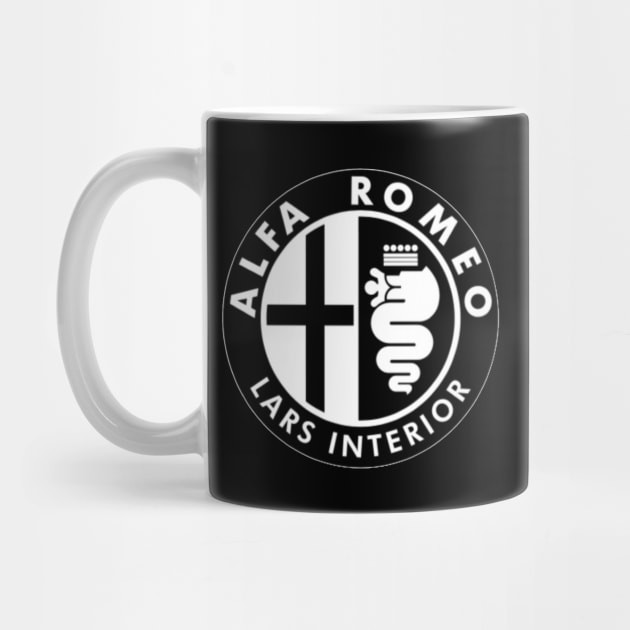 Mug Kopi 3.0 Hitam/Putih Interior Alfa Romeo/Lars