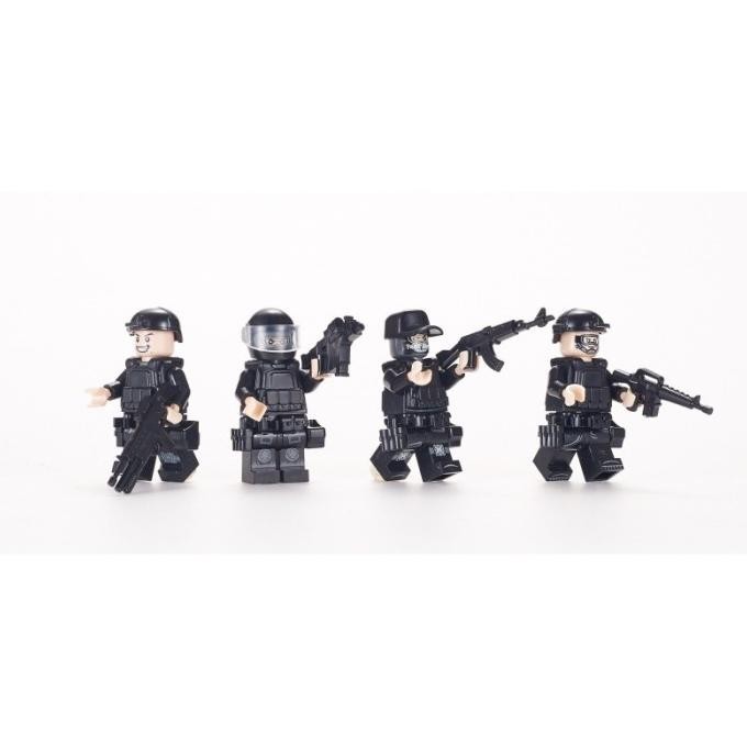 Mainan Balok Militer Minifigure Army Anak 1 Anjing Polisi 2 Perisai