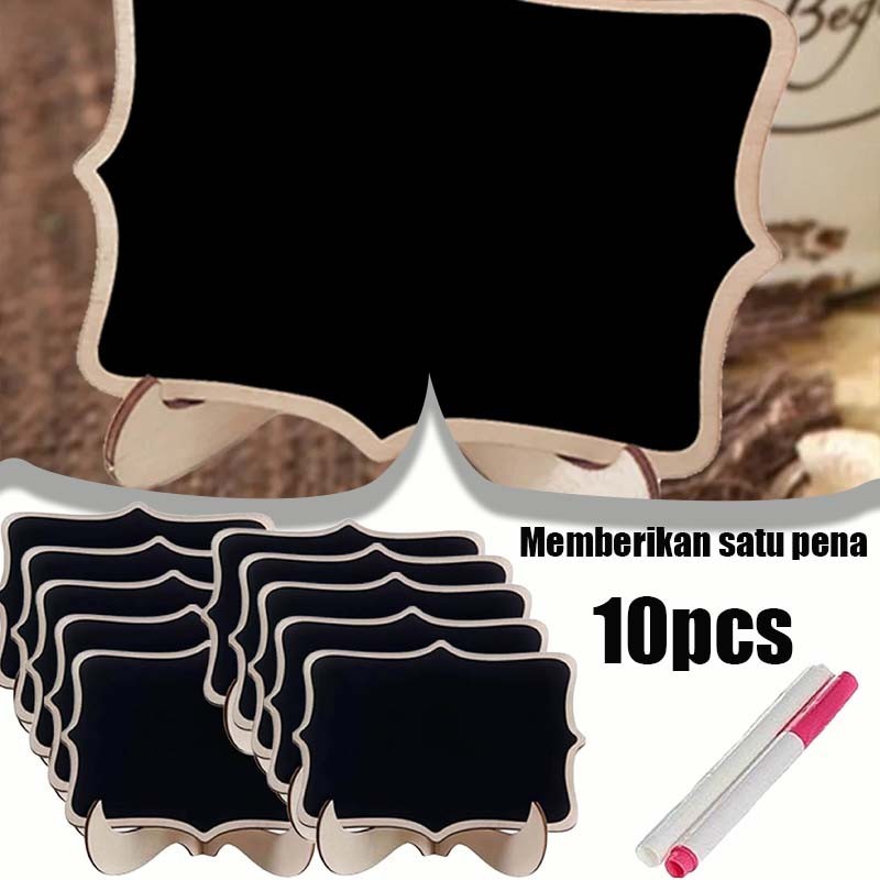 

10pcs Papan Reserved Mini Chalkboard Papan Kapur Menu Cafe Papan Tulis Kapur Kecil + 2 pena