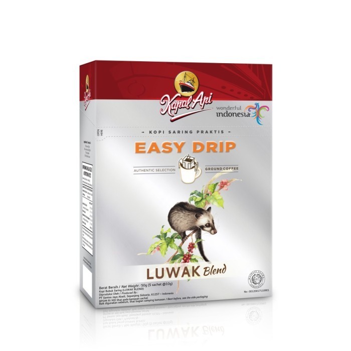 

Kapal Api Drip Luwak Blend Folding Box (5 Sachet X 10 Gram)