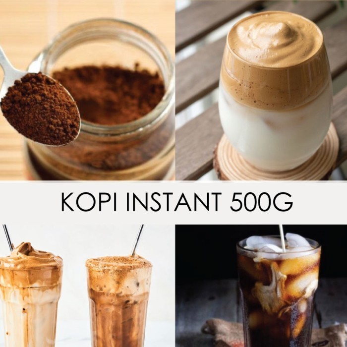 

Bubuk Kopi Instan Tampa Ampas 500Gr Dalgona Coffee Gula Aren Coffee