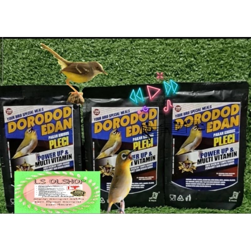 Dorodod edan pleci / dorodod edan ciblek pakan Voer khusus burung pleci ciblek sogon