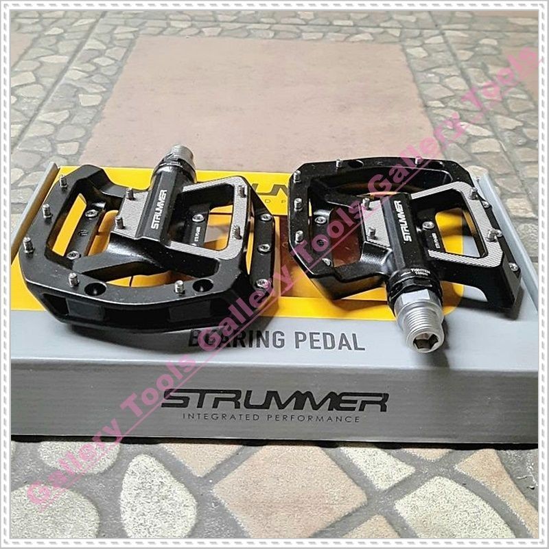 PEDAL SEPEDA MTB STRUMMER 80 HITAM ALLOY Sepeda Aksesoris Sparepart
