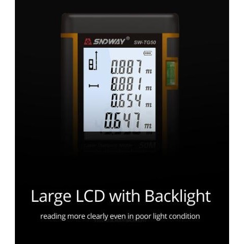 SNDWAY Meteran Laser Digital Distance 100 Meter