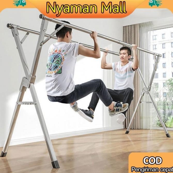 Jemuran Baju Lipat Tempat Stainles Gantungan Baju Rak jemuran lipat