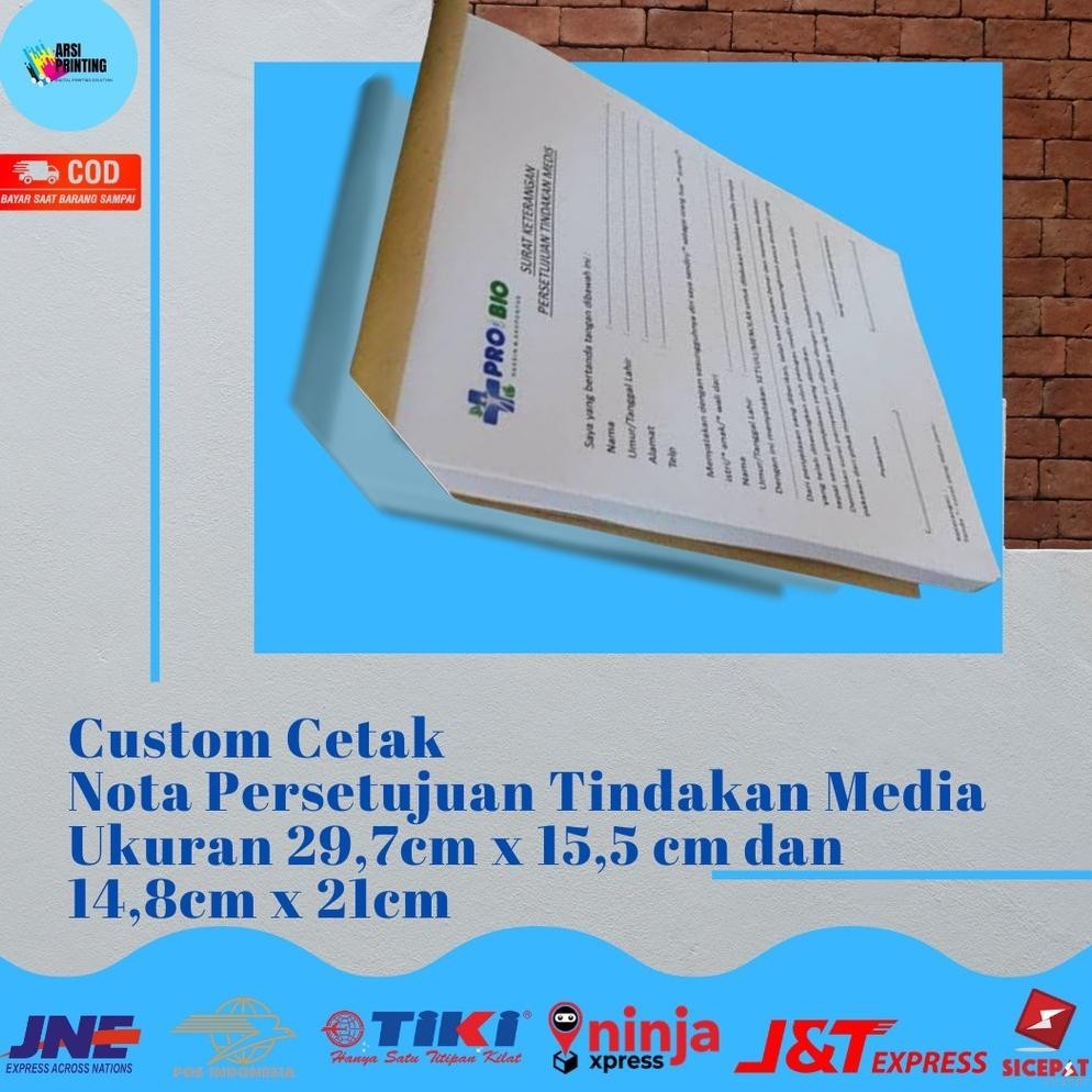 

BACK TO SCHOOL CUSTOM CETAK BUKU LEMBAR PERSETUJUAN / PENOLAKAN TINDAKAN MEDIK INFORMED CONSENT UKURAN A5