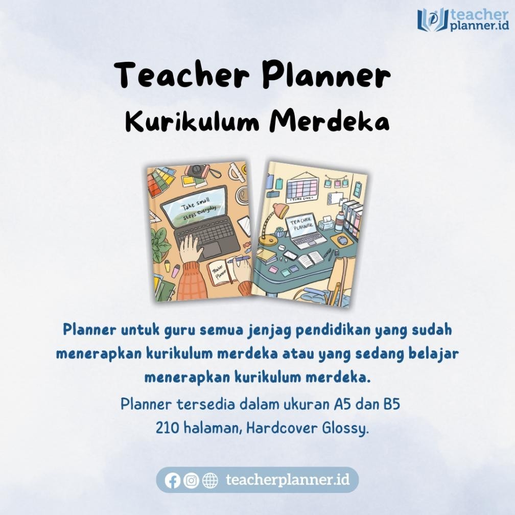 

BACK TO SCHOOL TEACHER PLANNER KURIKULUM MERDEKAPLANNER UNDATED | HARD COVER| JURNAL GURU