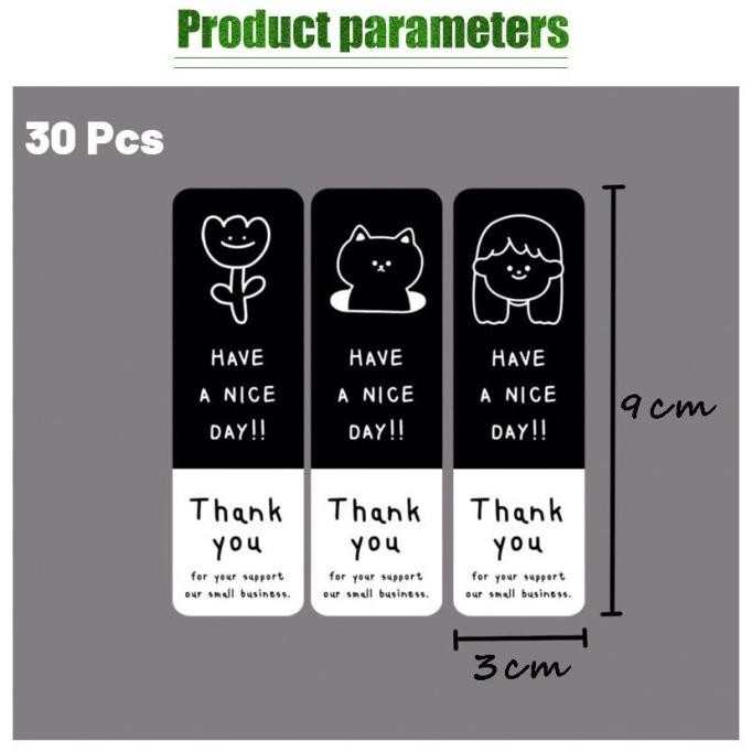 

Premium sticker label segel thank you Home Made black isi 65 pcs High Quality