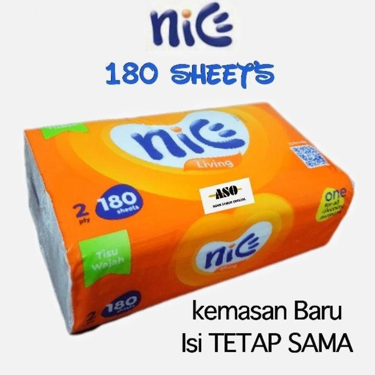 

TiSSUE NICE 180 SHEET 2ply Facial TISSUE WAJAH PROMO /A708