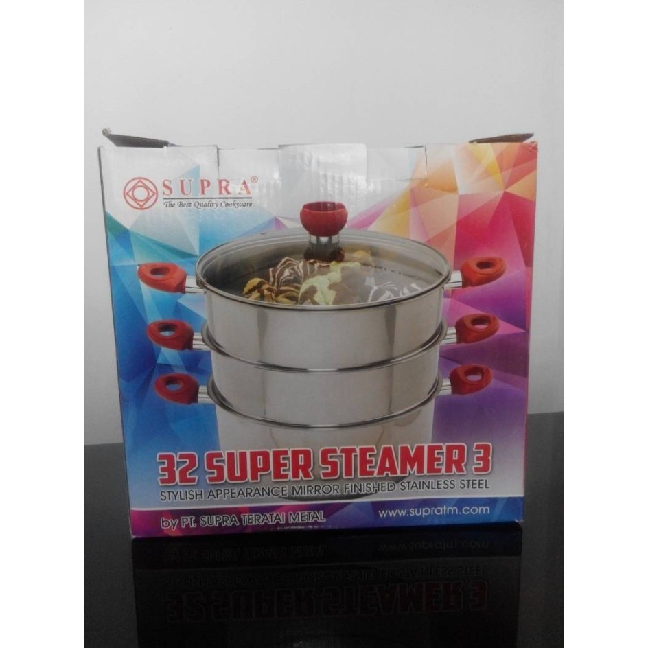 Panci Susun 3 Supra Super Steamer 32 Cm / Panci Kukusan / Panci Kukus