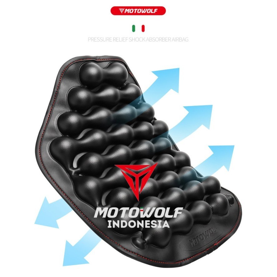 Bantalan Jok Motor Udara Motowolf Air Seat Cushion Breathable 3601