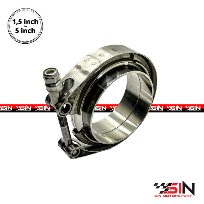 Klem Knalpot Mobil Stainless Steel 2 2.5 3 Inch / V Band Clamp Kit